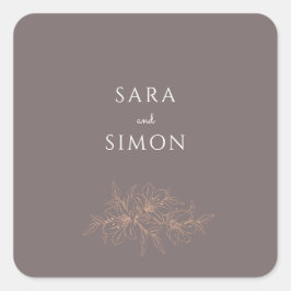 モダンエレガントフローラ結婚病 スクエアシール