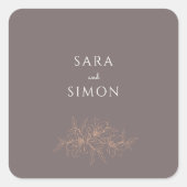モダンエレガントフローラ結婚病 スクエアシール (正面)