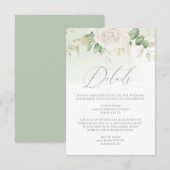 モダンエレガントフローラ結婚詳細 エンクロージャーカード (正面/裏面)