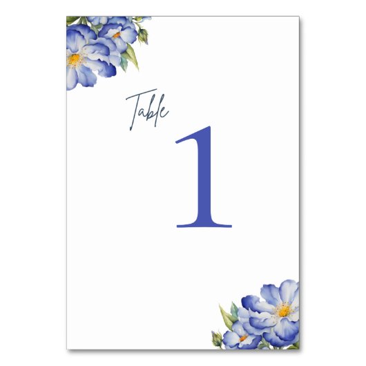 モダンエレガントフローラ表の上部番号記号 テーブルナンバー (正面)