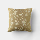 モダンエレガントフローラ金ゴールド クッション (裏面)