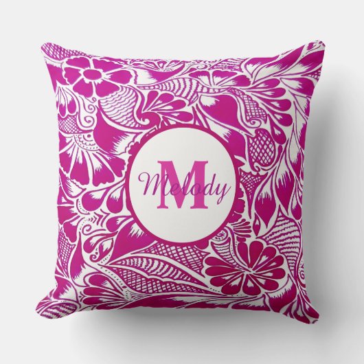 モダンエレガントフローラ クッション (正面)