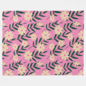 モダンエレガントフローラ フリースブランケット (正面(横))