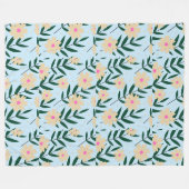 モダンエレガントフローラ フリースブランケット (正面(横))