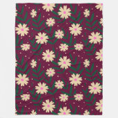 モダンエレガントフローラ フリースブランケット (正面)