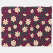 モダンエレガントフローラ フリースブランケット (正面(横))