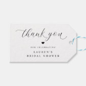 モダンエレガントブライダルシャワーありがとうメッセージカード ギフトタグ (正面(横))