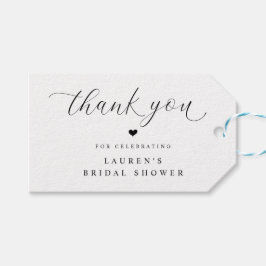 モダンエレガントブライダルシャワーありがとうメッセージカード ギフトタグ
