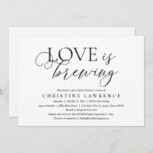 モダンエレガントブライダルシャワーパーティー愛が醸造 招待状 (正面/裏面)