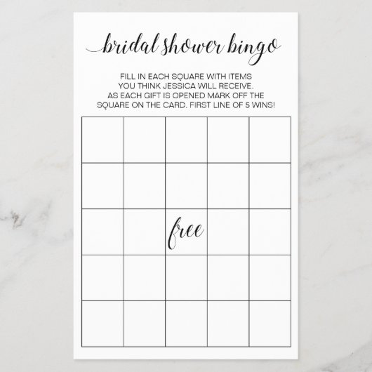 モダンエレガントブライダルシャワー チラシ (正面)