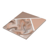 モダンエレガントブラウン抽象芸術 タイル (側面)