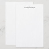 モダンエレガントブラック 便箋 (正面/裏面)