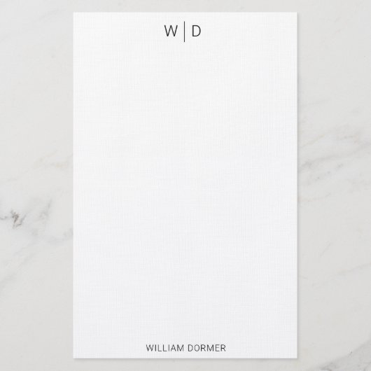 モダンエレガントブラック  便箋 (正面)