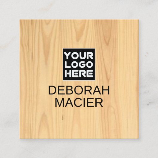 モダンエレガントブランドロ素朴ゴ スクエア名刺 (正面)