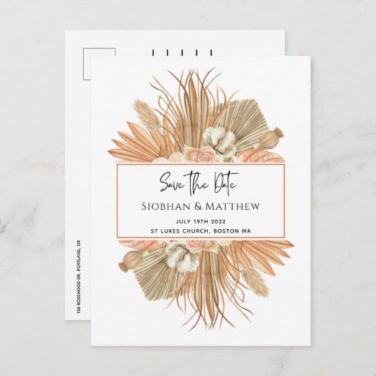 モダンエレガントプアスの草テラ救コタd 案内ポストカード (正面/裏面)