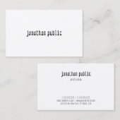 モダンエレガントプロフェッショナルクリエイティブシンプルプレーン 名刺 (正面/裏面)