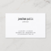 モダンエレガントプロフェッショナルクリエイティブシンプルプレーン 名刺 (裏面)