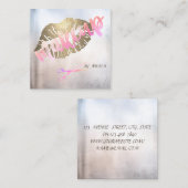 モダンエレガントプロフェッショナルグリッター唇、はさみ スクエア名刺 (正面/裏面)