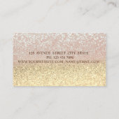 モダンエレガントプロフェッショナルグリッター、フレームメイクアップ 名刺 (裏面)