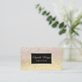 モダンエレガントプロフェッショナルグリッター、フレームメイクアップ 名刺 (スタンド正面)