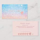 モダンエレガントプロフェッショナルグリッター《写真》ぼけ味ハート ロイヤリティカード (正面/裏面)