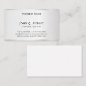 モダンエレガントプロフェッショナルシルバールックテンプレート 名刺 (正面/裏面)