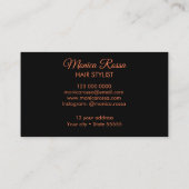 モダンエレガントプロフェッショナルシンプルコーラルブラック 名刺 (裏面)