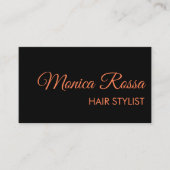 モダンエレガントプロフェッショナルシンプルコーラルブラック 名刺 (正面)