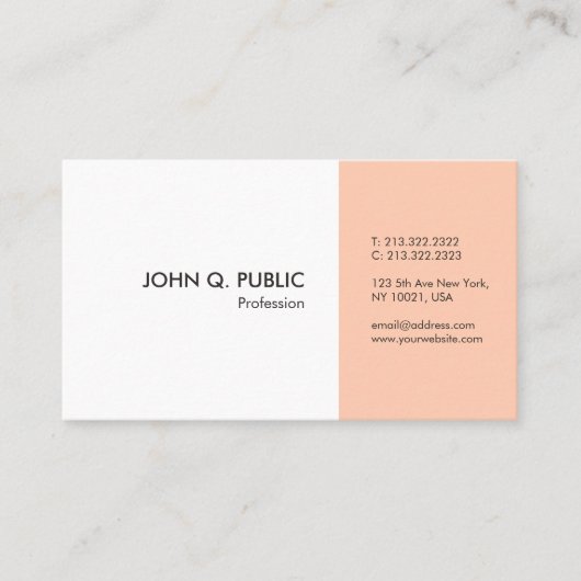 モダンエレガントプロフェッショナルシンプルテンプレート 名刺 (正面)