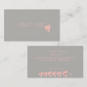 モダンエレガントプロフェッショナルシンプルハート ロイヤリティカード (正面/裏面)