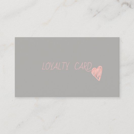 モダンエレガントプロフェッショナルシンプルハート ロイヤリティカード (正面)