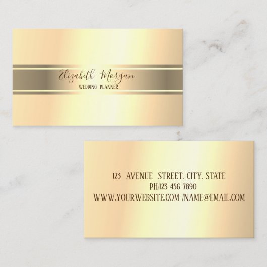 モダンエレガントプロフェッショナルストライプ 名刺 (正面/裏面)