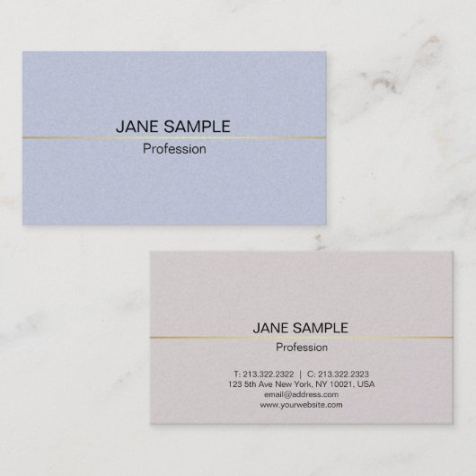 モダンエレガントプロフェッショナルデザイン 名刺 (正面/裏面)