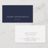 モダンエレガントプロフェッショナルネイビーブルー 名刺 (正面/裏面)