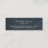 モダンエレガントプロフェッショナルハートダークブルー ロイヤリティカード (裏面)