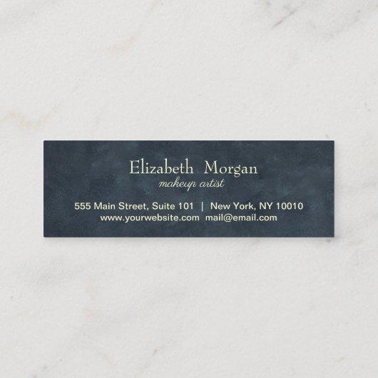 モダンエレガントプロフェッショナルハートダークブルー ロイヤリティカード (裏面)