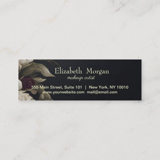 モダンエレガントプロフェッショナルハートバラ ロイヤリティカード (裏面)