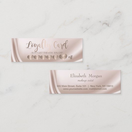 モダンエレガントプロフェッショナルバラ金ゴールドハート、 ロイヤリティカード (正面/裏面)