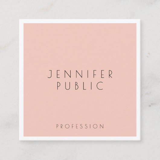 モダンエレガントプロフェッショナルパーソナライズされたテンプレート スクエア名刺 (正面)