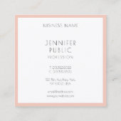 モダンエレガントプロフェッショナルパーソナライズされたテンプレート スクエア名刺 (裏面)