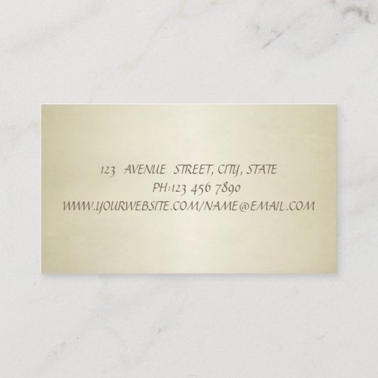 モダンエレガントプロフェッショナルフェイクグリッター 名刺 (裏面)