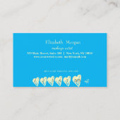 モダンエレガントプロフェッショナルフレーム、金ゴールドハートOpal ロイヤリティカード (裏面)