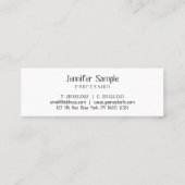 モダンエレガントプロフェッショナルミニマルテンプレート スキニー名刺 (裏面)