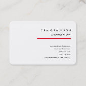 モダンエレガントプロフェッショナルミニマル赤白 名刺 (正面)