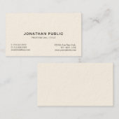 モダンエレガントプロフェッショナルラグジュアリーシグネチャークリーム 名刺 (正面/裏面)