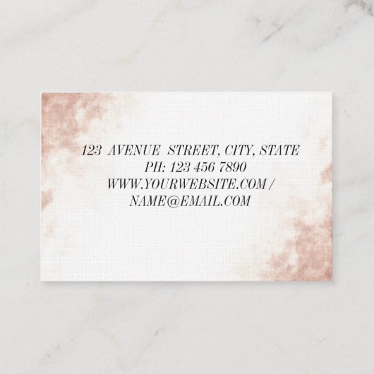 モダンエレガントプロフェッショナル蓮フラワービジネス 名刺 (裏面)