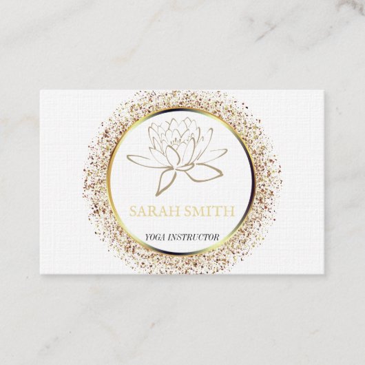 モダンエレガントプロフェッショナル蓮フラワービジネス 名刺 (正面)