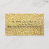 モダンエレガントプロフェッショナル金ゴールドストライプの、フレーム 名刺 (裏面)