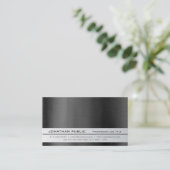 モダンエレガントプロフェッショナル銀シンプルプレーン 名刺 (スタンド正面)