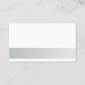 モダンエレガントプロフェッショナル銀シンプルプレーン 名刺 (裏面)